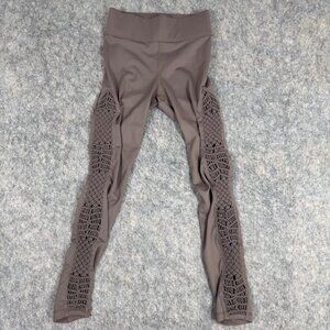 Carbon 38 Leggings Size Small Crochet Taupe Ankle